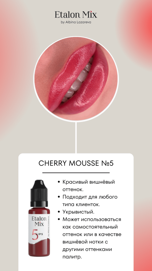 Etalon Mix Lip #5 Cherry Mousse 5ml - Image 3